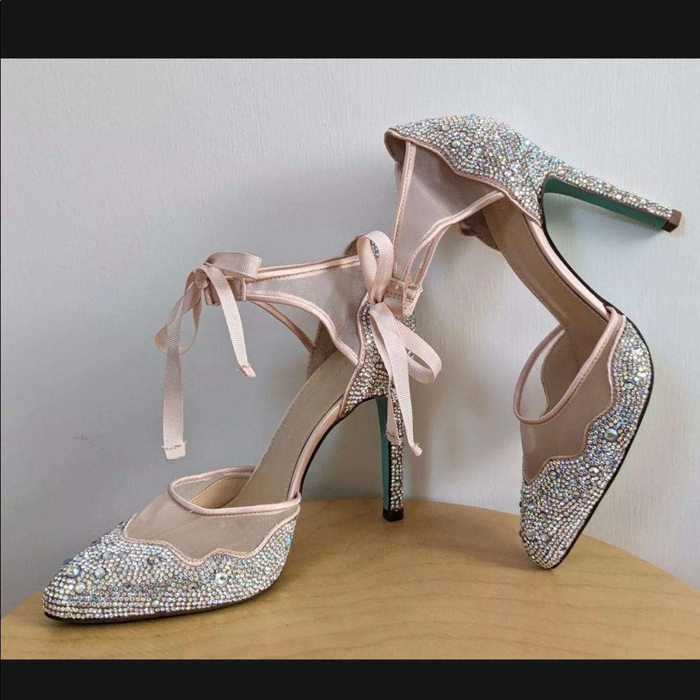 Blue by Betsy Johnson Rhinestone Pumps